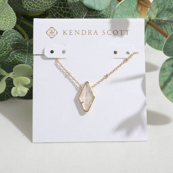 Kendra Scott Kinsley Gold Ivory Mother-of-Pearl Short Necklace - Picture 1 of 3